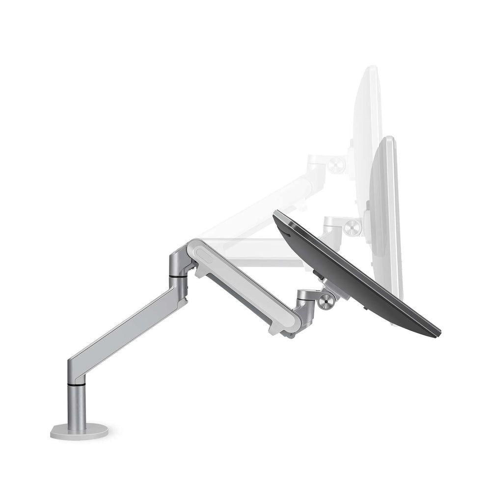 Alberenz® Doppel Monitorarm mit Gasfeder Silber