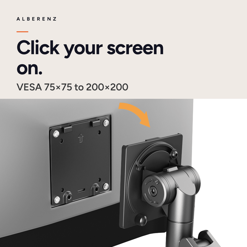 Alberenz® Heavy Duty Monitorarm mit Gasfeder (bis zu 57 Zoll)