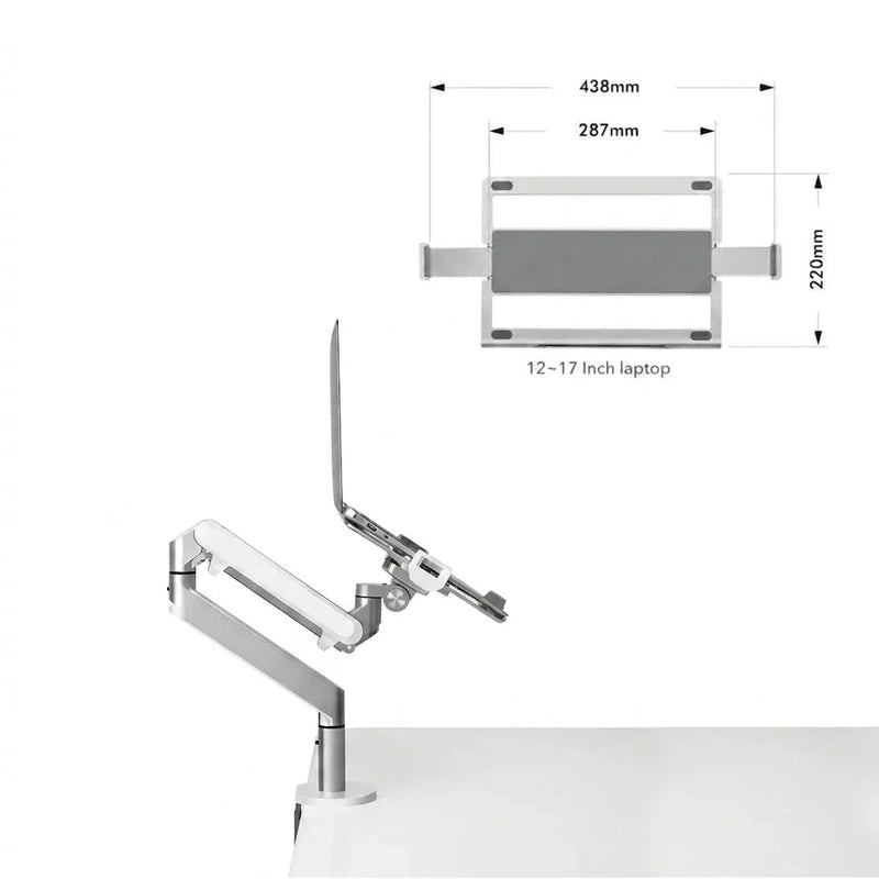 Alberenz® Laptoparm Gasfeder Silber