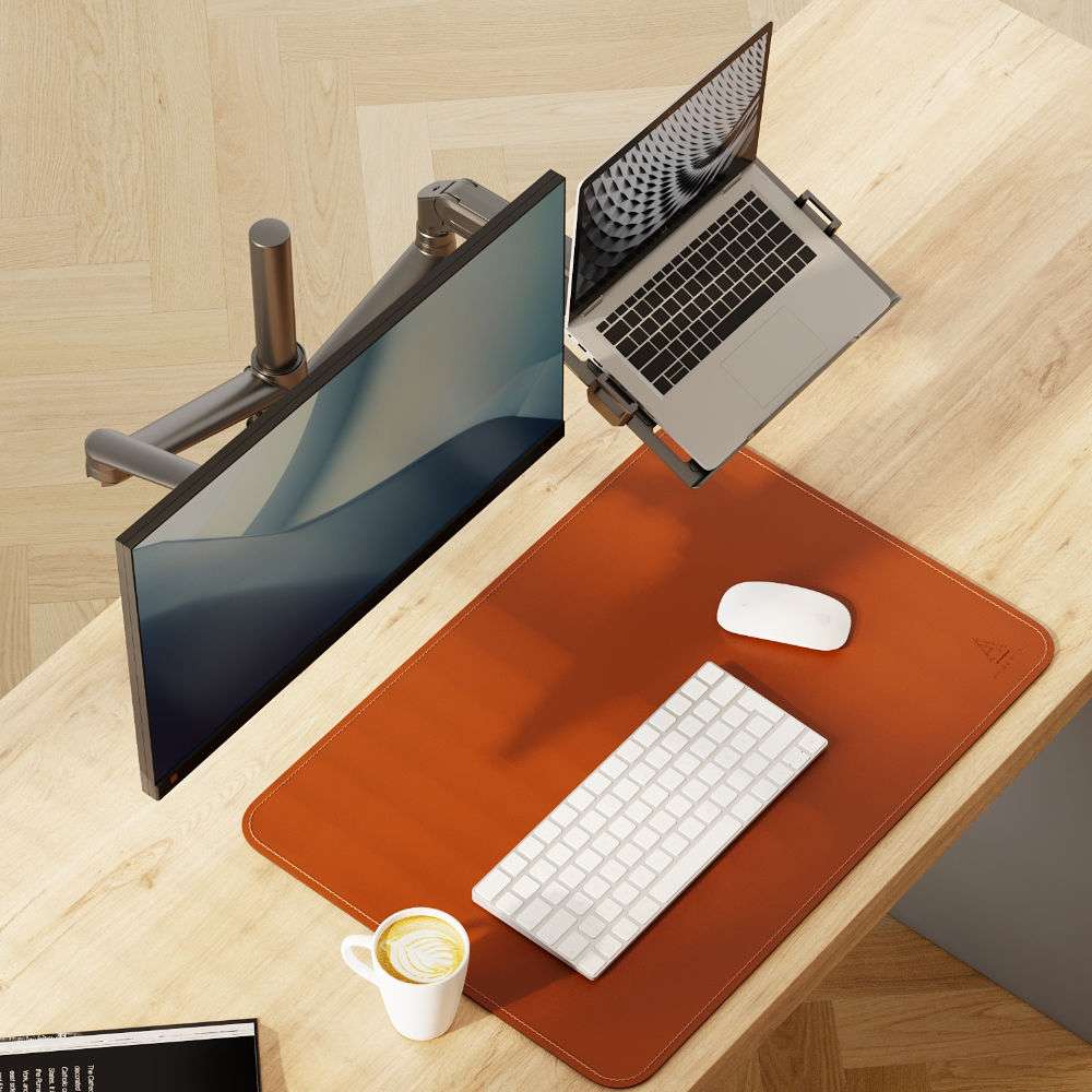 Alberenz® Laptop Monitorarm mit Gasfeder schwarz