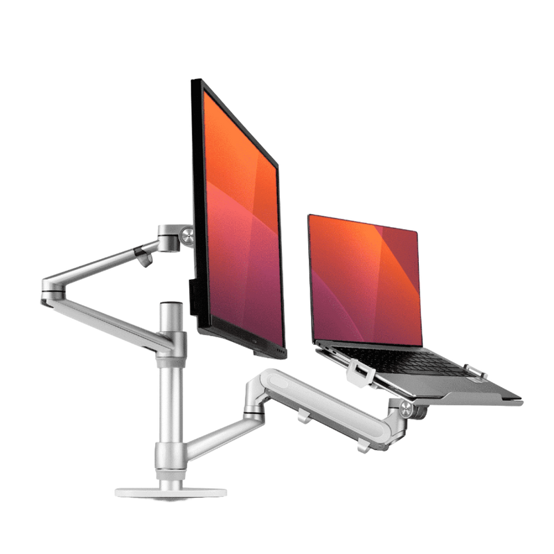 Alberenz® Laptop Monitorarm mit Gasfeder silber