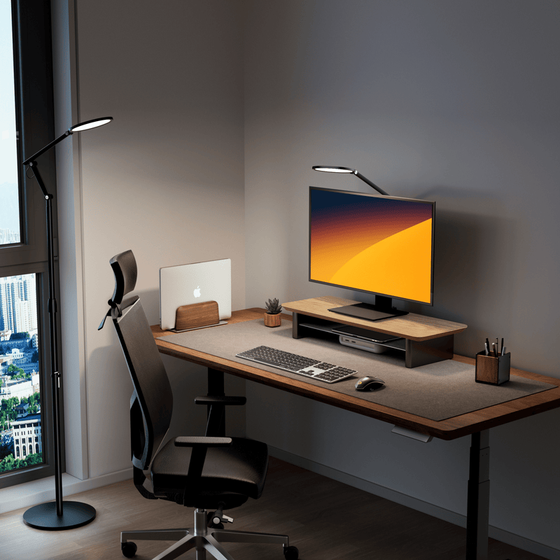 Alberenz® Monitorständer aus Eichenholz - 1 Monitor