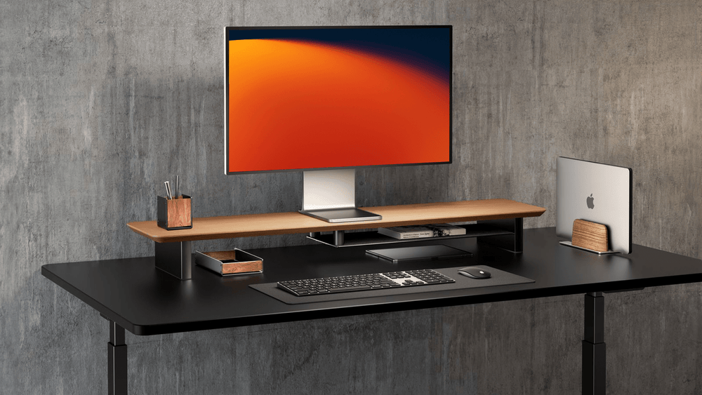 Alberenz® Monitorständer aus Eichenholz - 2 Monitore