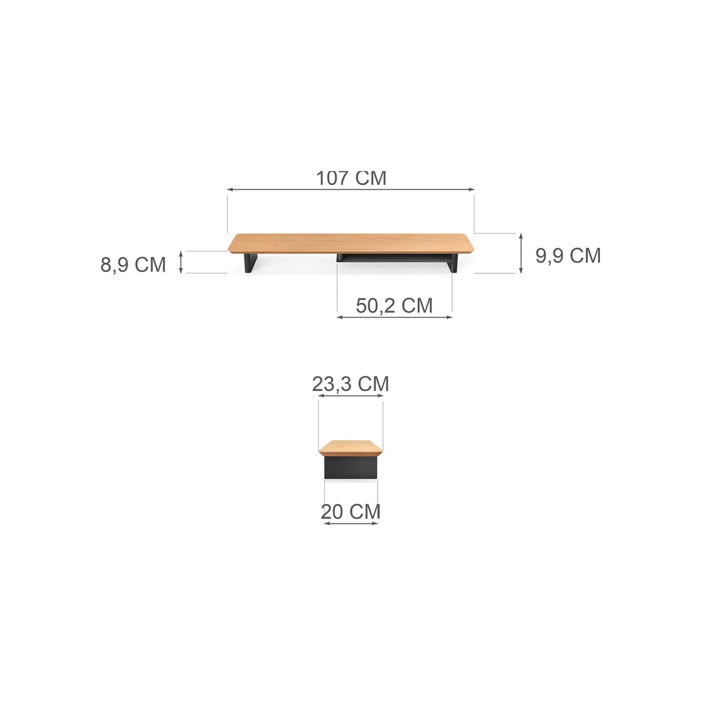 Alberenz® Monitorständer aus Eichenholz - 2 Monitore
