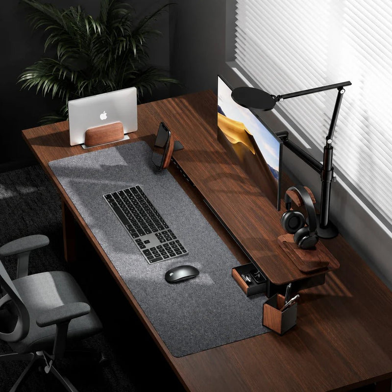 Alberenz® Monitorständer aus Walnussholz - 2 Monitore