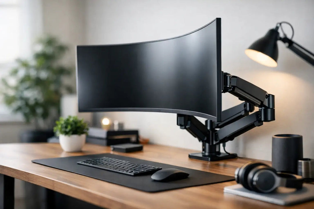 Curved Monitor Mounting for a Better Desk Setup - Alberenz