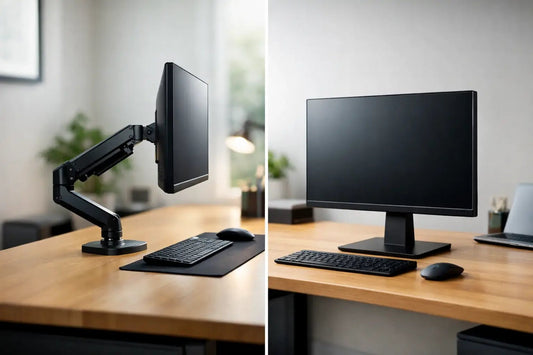 Monitor Arm vs Stand for a Better Desk Setup - Alberenz
