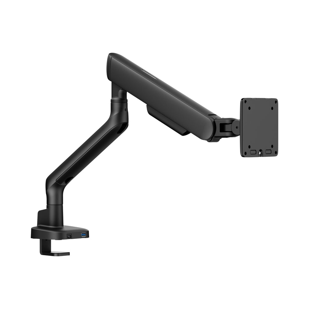 Alberenz® Einzelner Monitorarm mit USB-C & USB-A — Schwarz