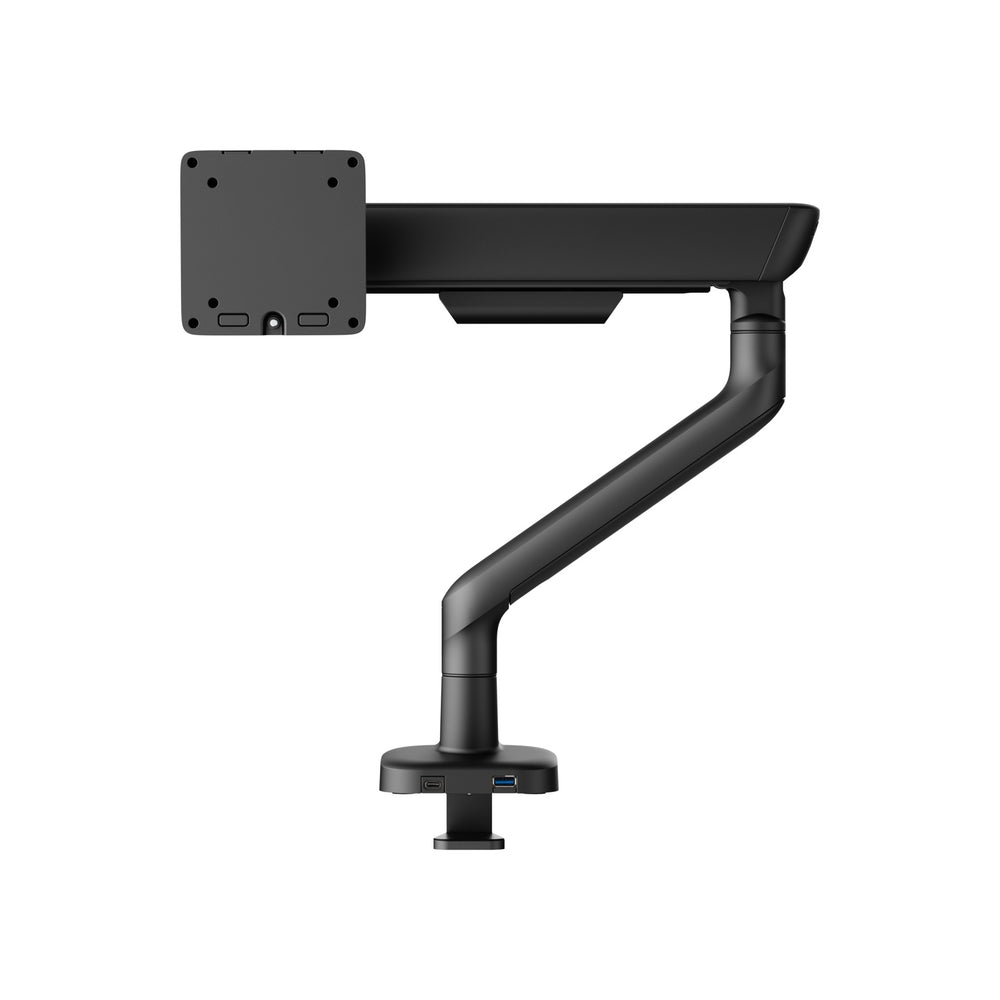 Alberenz® Einzelner Monitorarm mit USB-C & USB-A — Schwarz