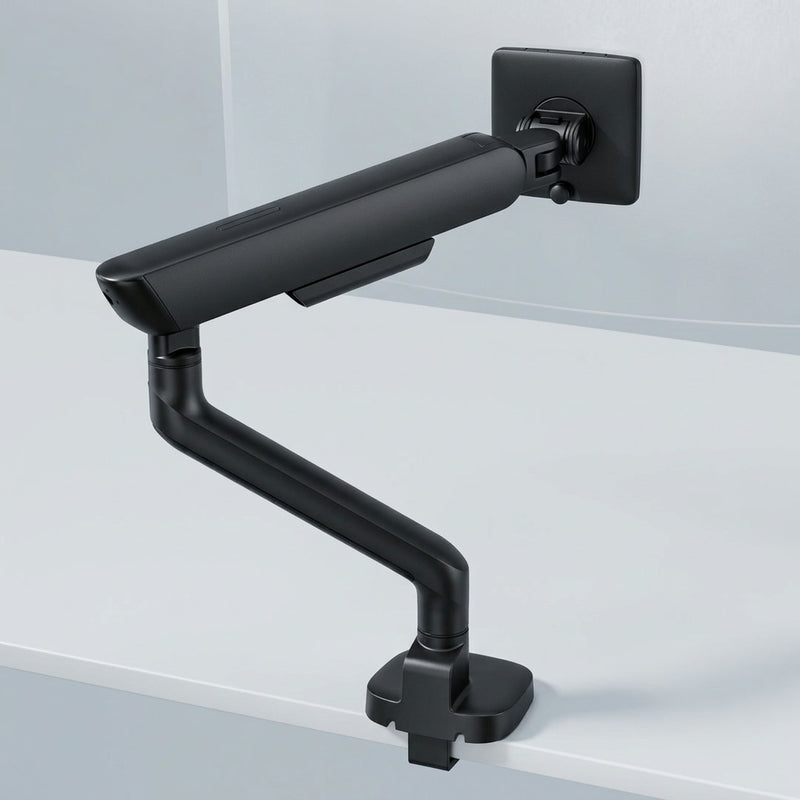 Alberenz® Einzelner Monitorarm mit USB-C & USB-A — Schwarz