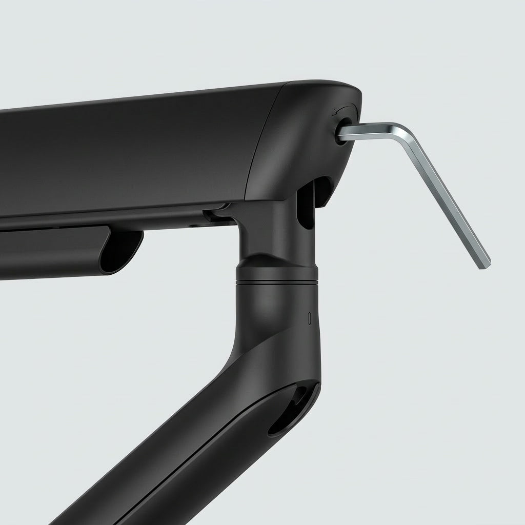 Alberenz Doppel-Monitorhalter Gasfeder - Bis zu 35" - Mit USB - Schwarz