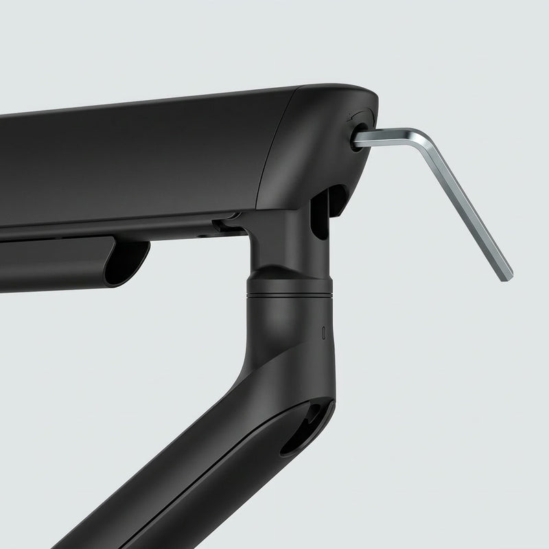Alberenz Doppel-Monitorhalter Gasfeder - Bis zu 35" - Mit USB - Schwarz