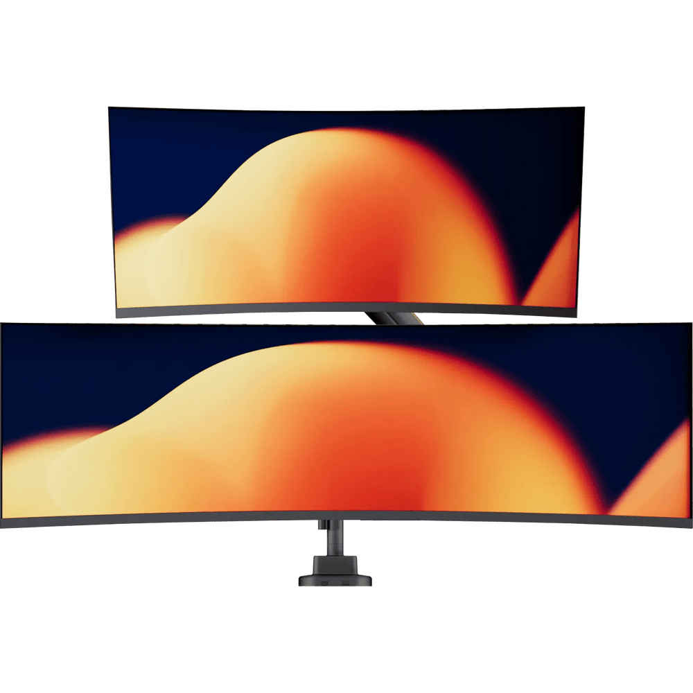 Alberenz® Doppelter Heavy Duty Monitorarm mit Gasfeder (2 Bildschirme bis 57 Zoll)