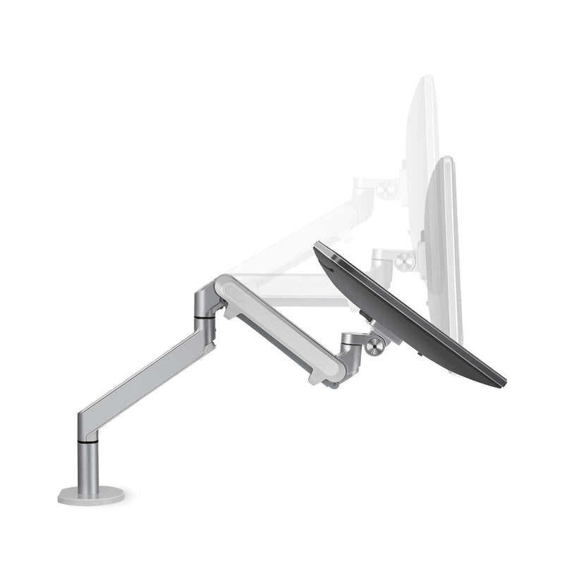 Alberenz® Doppel Monitorarm mit Gasfeder Silber