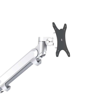 Alberenz® Double Monitor Arm With Gas Spring Silver - Alberenz -