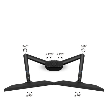 Alberenz dubbele monitorarm zwart voor 2 schermen - Alberenz -