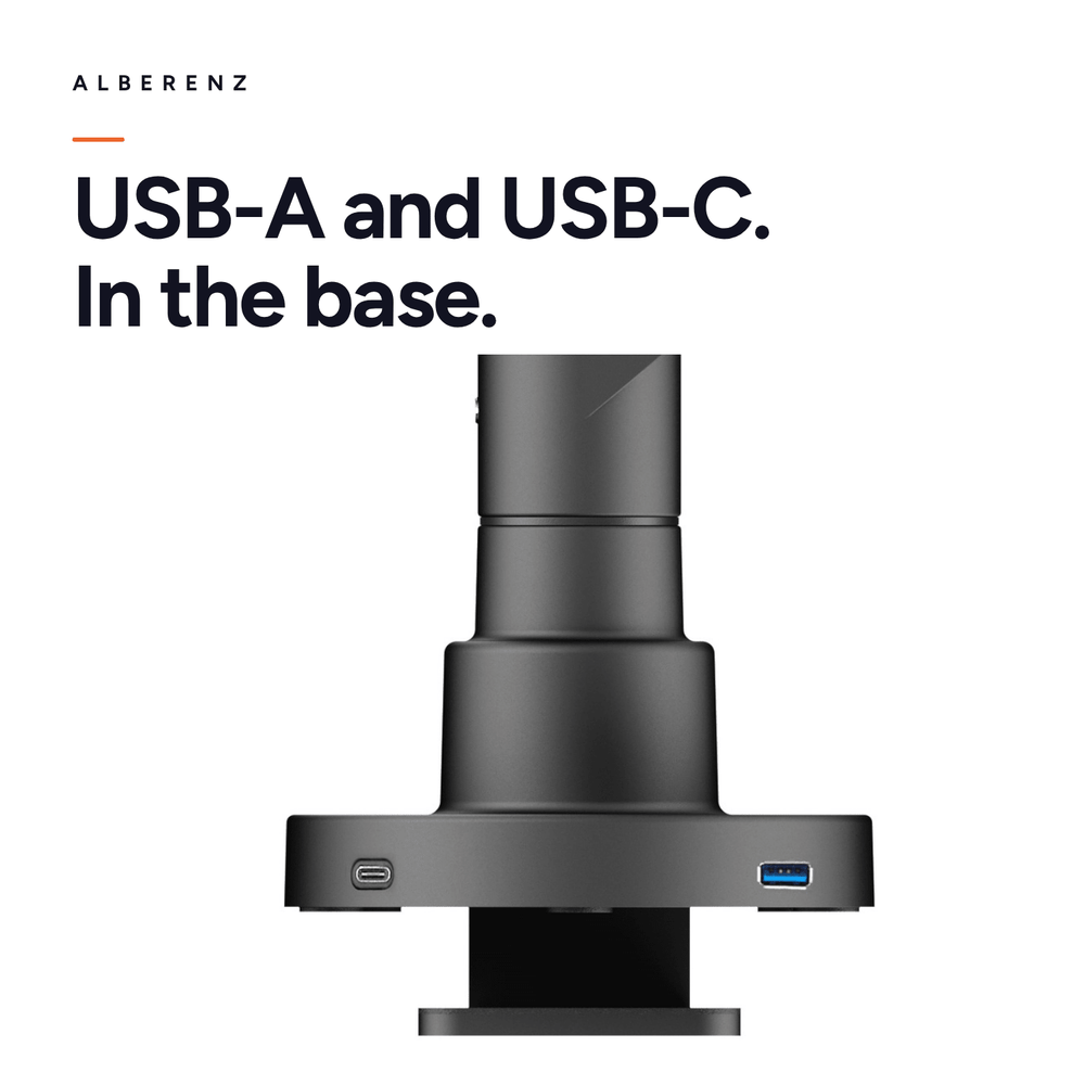 Alberenz® Heavy Duty Monitorarm mit Gasfeder (bis zu 57 Zoll)