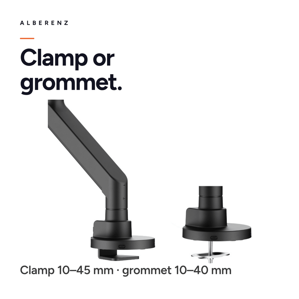 Alberenz® Heavy Duty Monitorarm mit Gasfeder (bis zu 57 Zoll)