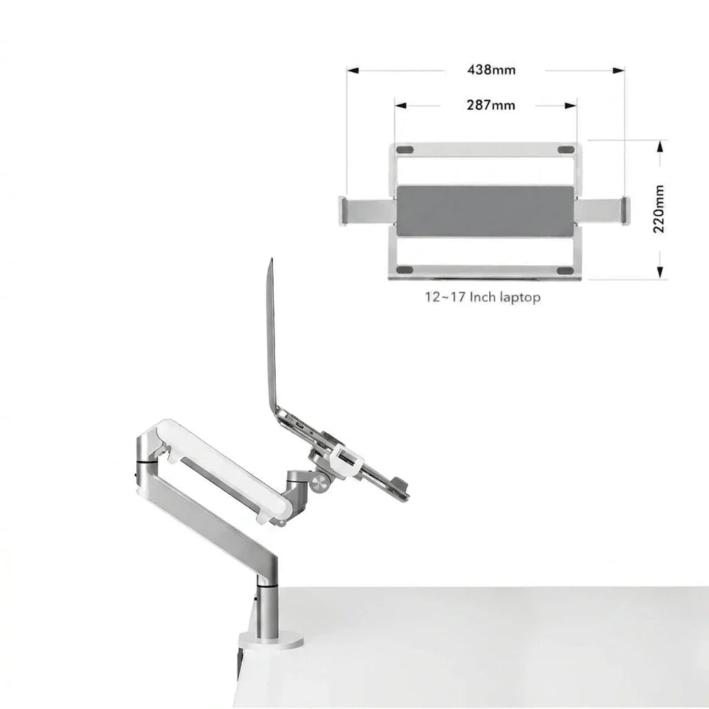 Alberenz® Laptoparm Gasfeder Silber