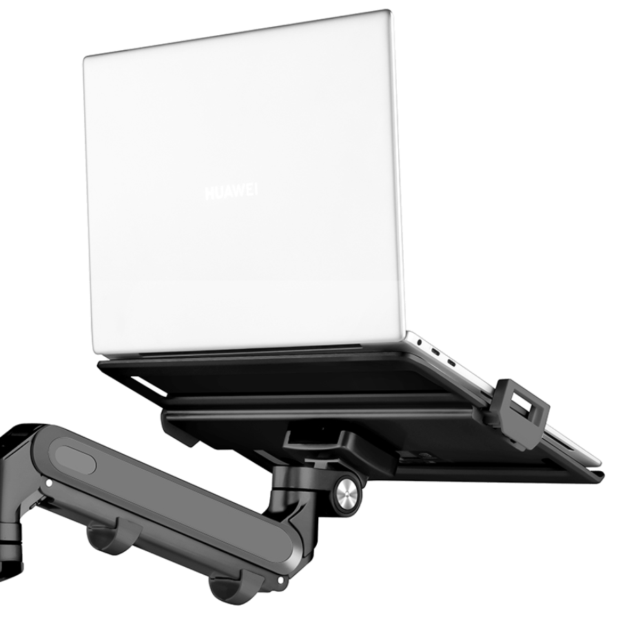 Alberenz® Laptop Monitorarm mit Gasfeder schwarz