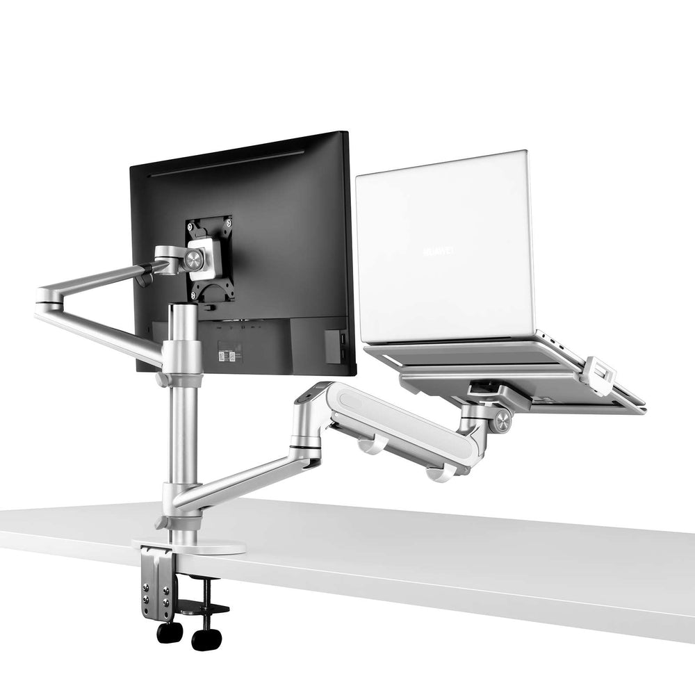 Alberenz® Laptop Monitorarm mit Gasfeder silber