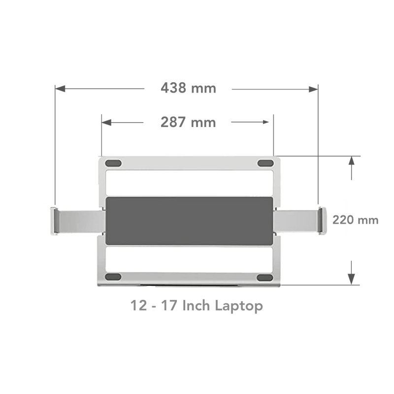 Alberenz® Laptop Monitorarm mit Gasfeder silber