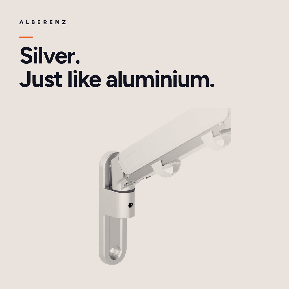 Alberenz® Monitor Mount Wall Gas spring Silver