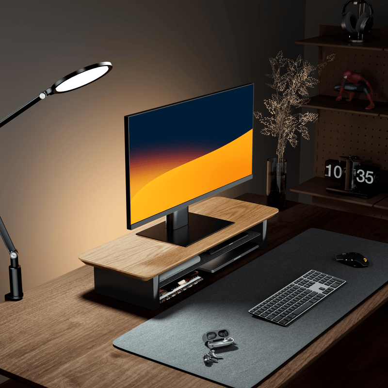 Alberenz® Monitorständer aus Eichenholz - 1 Monitor