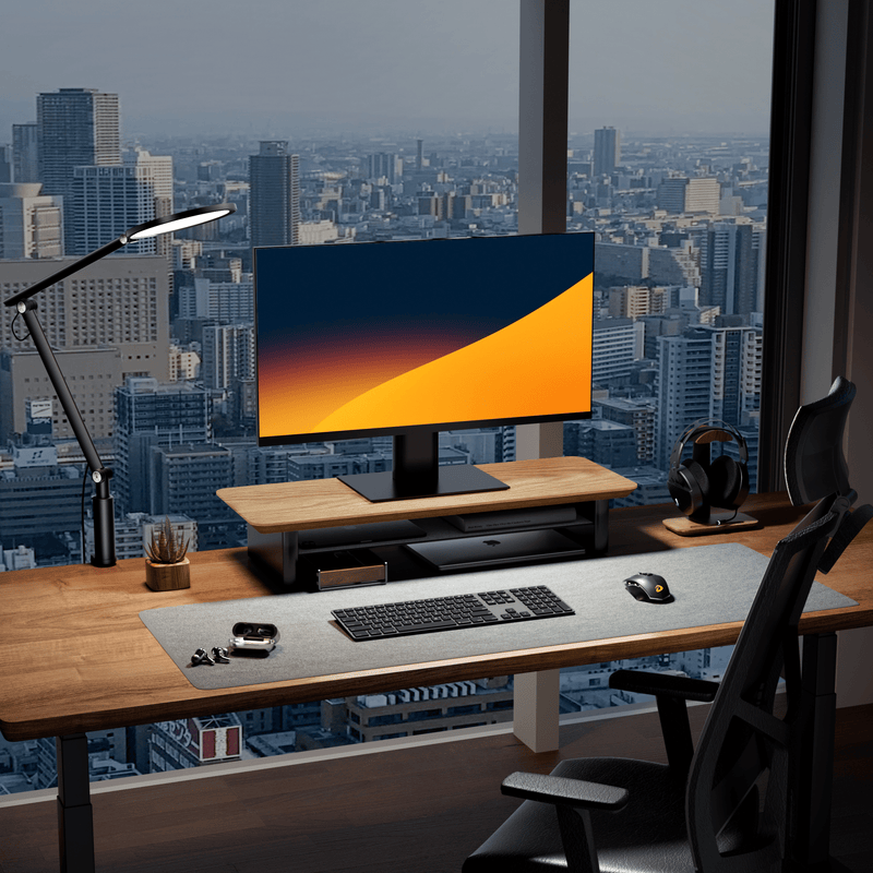 Alberenz® Monitorständer aus Eichenholz - 1 Monitor