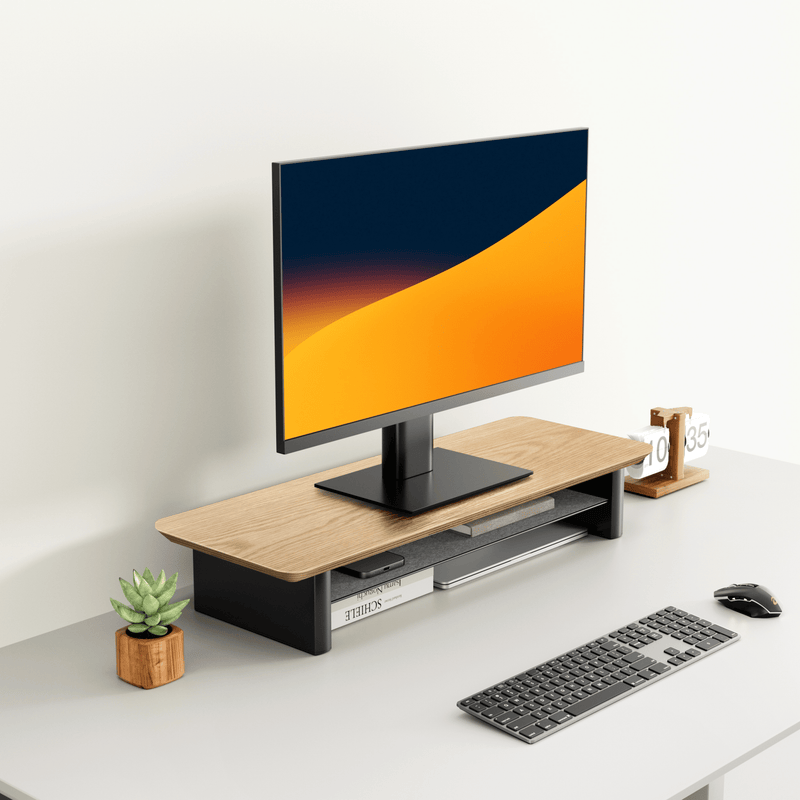 Alberenz® Monitorständer aus Eichenholz - 1 Monitor