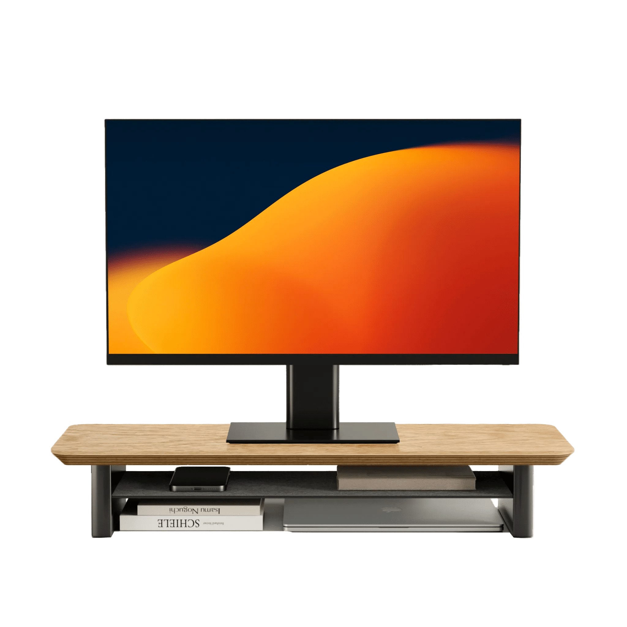 Alberenz® Oak Wooden Monitor Riser - 1 Monitor - Alberenz - Monitor riser