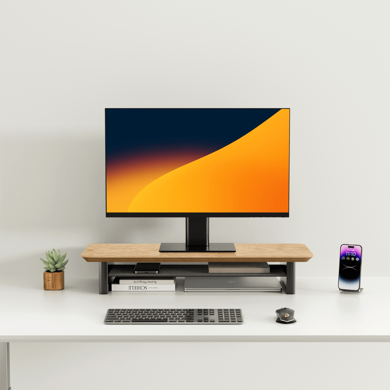 Alberenz® Monitorständer aus Eichenholz - 1 Monitor