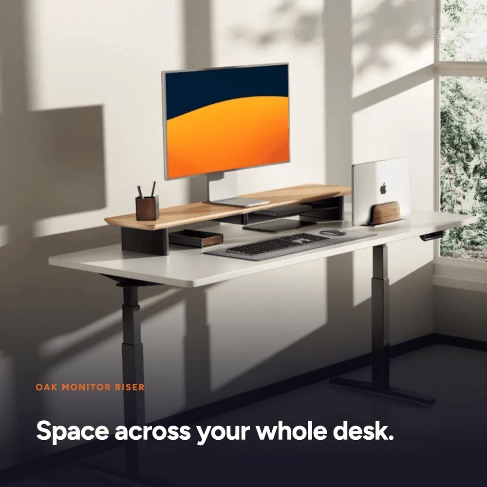 Alberenz® Monitorständer aus Eichenholz - 2 Monitore