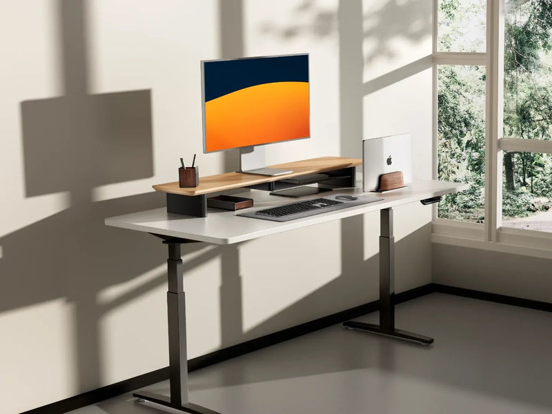 Alberenz® Monitorständer aus Eichenholz - 2 Monitore