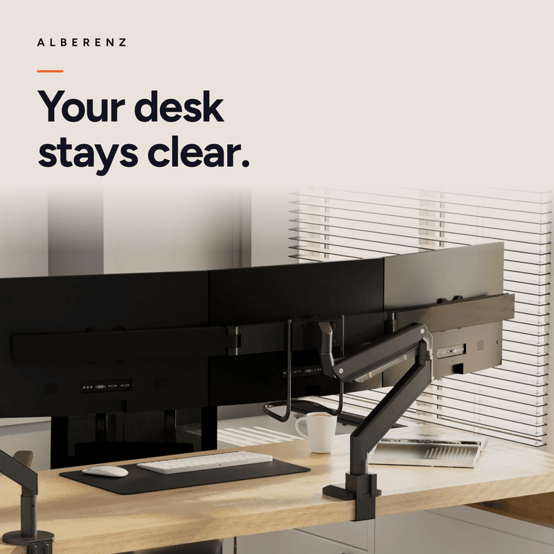 Alberenz® Monitorhalterung für 3 Bildschirme