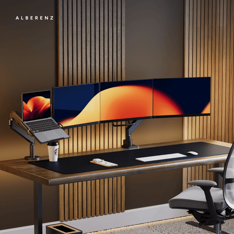 Alberenz® Monitorhalterung für 3 Bildschirme