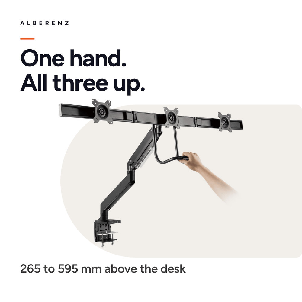 Alberenz® Monitorhalterung für 3 Bildschirme