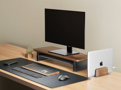 Alberenz® Walnut Vertical Laptop Holder - Sleek & Functional Design - Alberenz - 