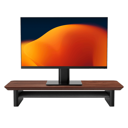 Alberenz® Walnut Wooden Monitor Riser - 1 Monitor - Alberenz - 