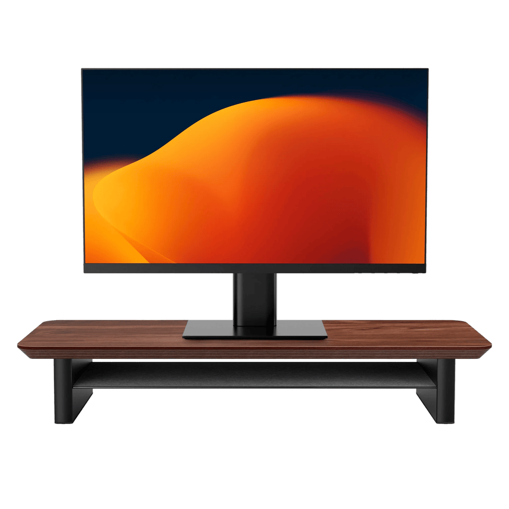 Alberenz® Monitorständer aus Walnussholz - 1 Monitor