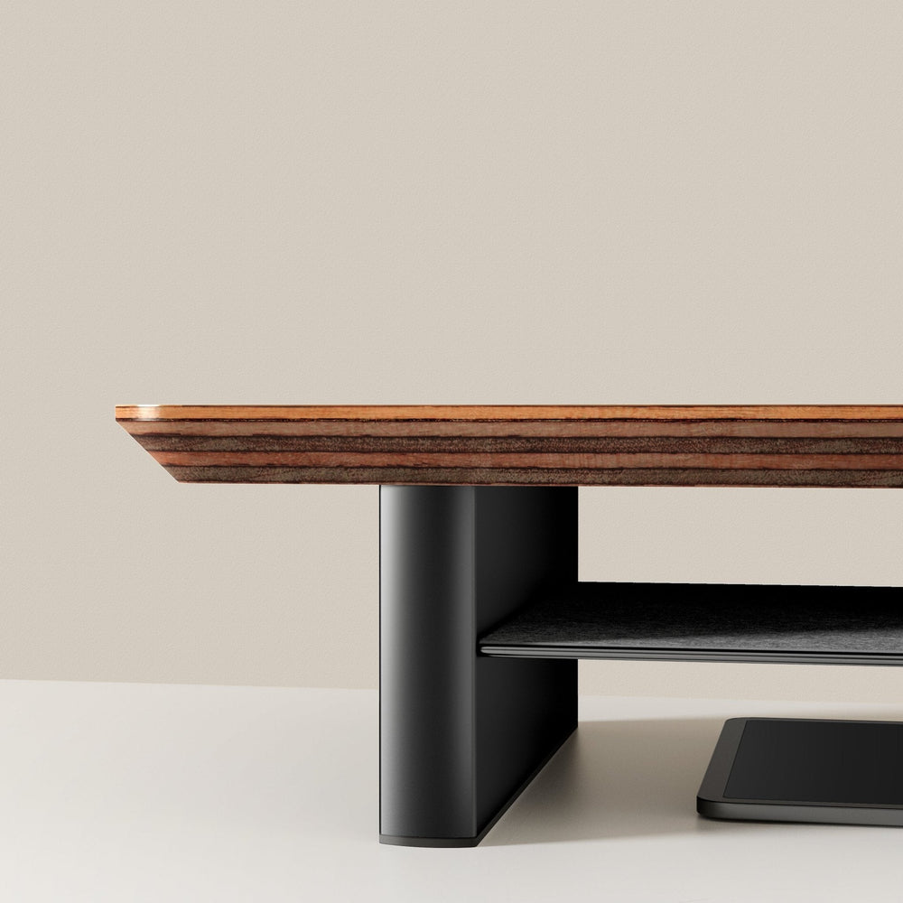 Alberenz® Monitorständer aus Walnussholz - 1 Monitor