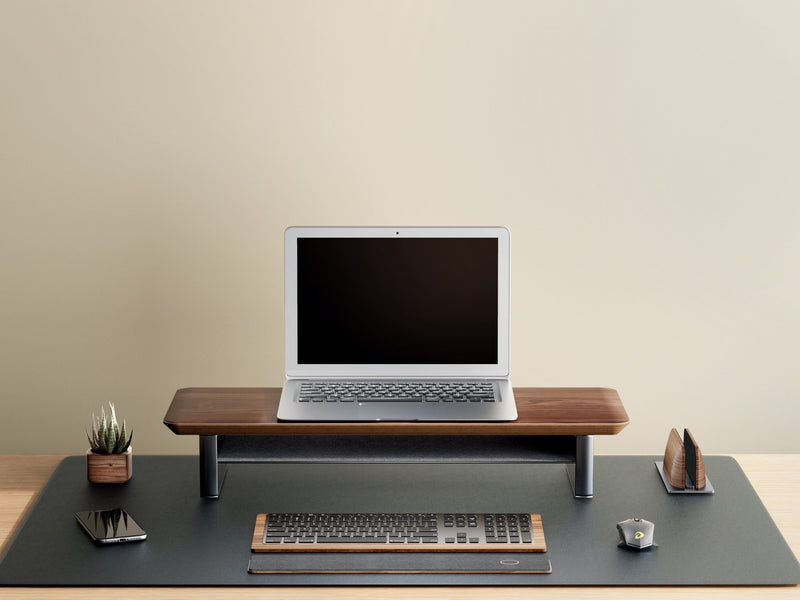 Alberenz® Monitorständer aus Walnussholz - 1 Monitor