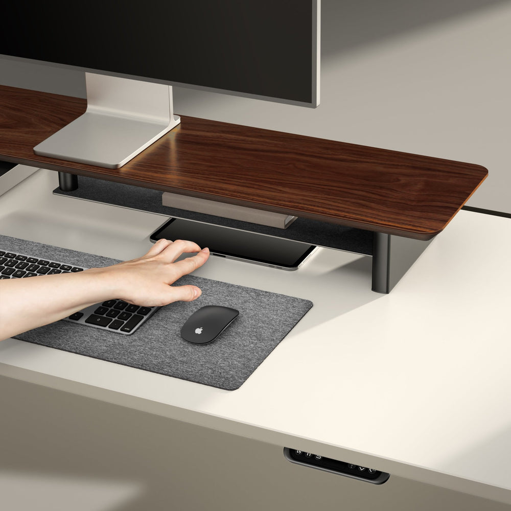 Alberenz® Monitorständer aus Walnussholz - 2 Monitore